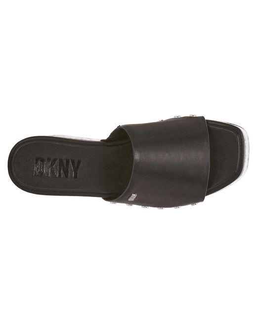DKNY Black Alvy Wedge Sandal
