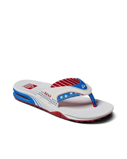 Reef Blue Fanning Pregame 'merica Flip Flop for men