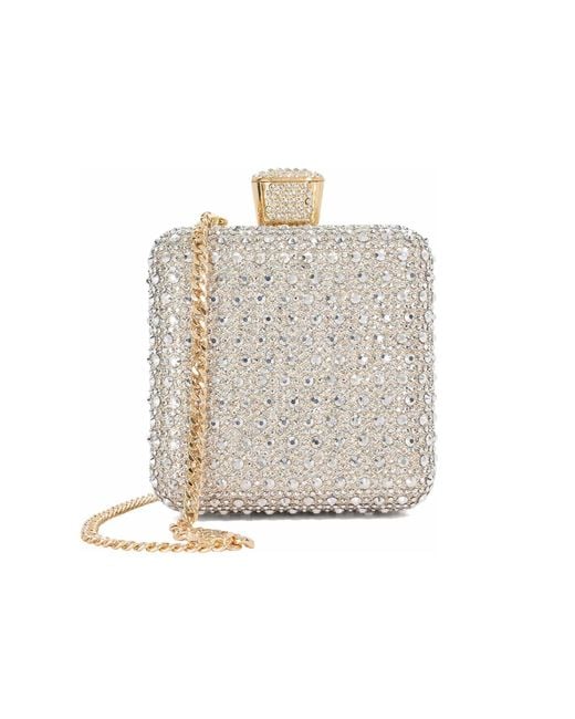 Dune White Elida Clutch