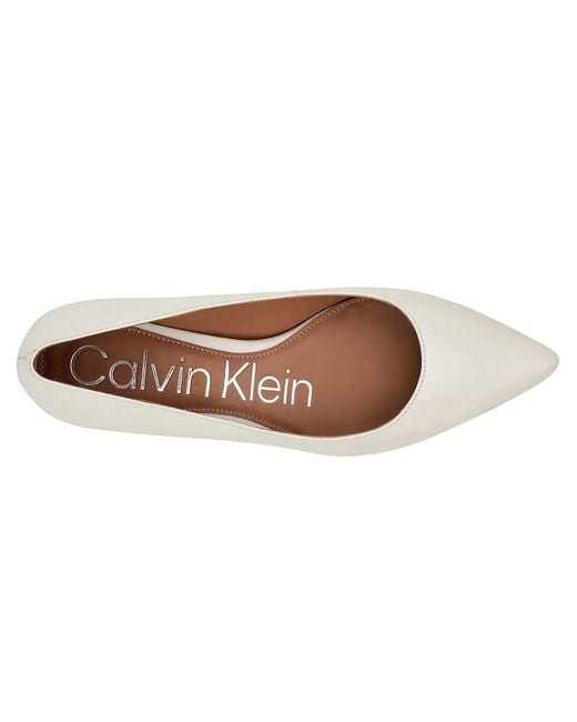 Calvin Klein White Gabrianna Pump