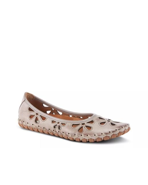 Spring Step Brown Rayely Flat