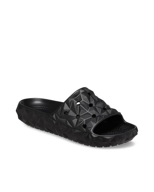 CROCSTM Black Classic Geometric Slide Sandal for men