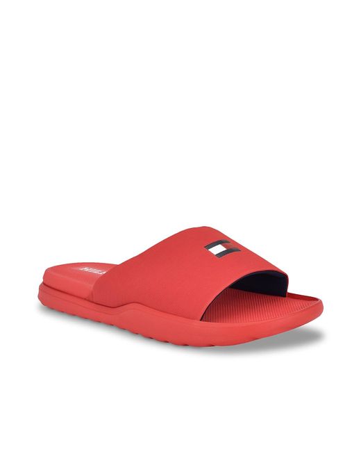 Tommy Hilfiger Red Marmo Slide Sandal for men