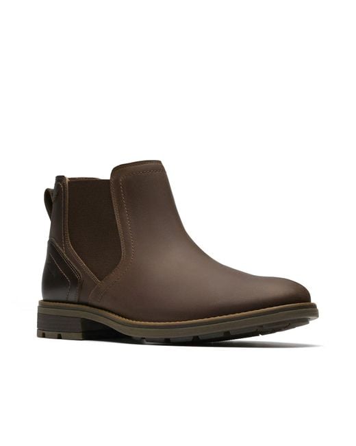Clarks Brown Emmet Easy Chelsea Boot for men