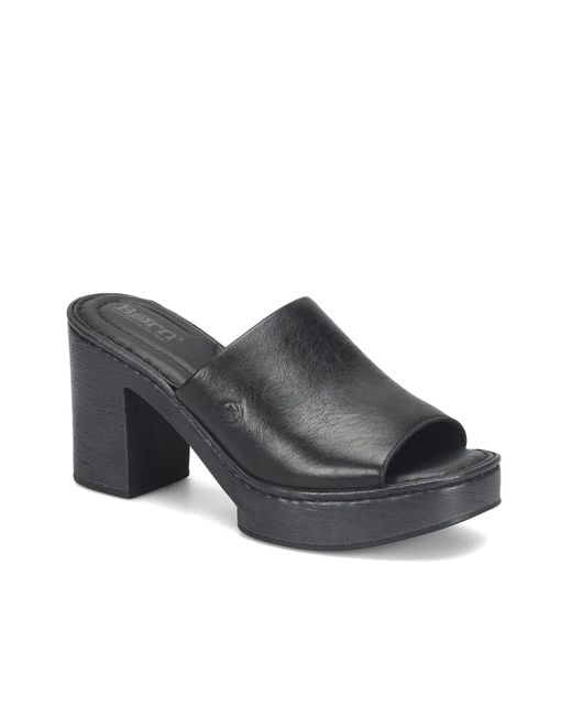 Born Black Nix Platform Sandal