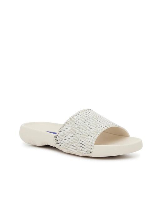 Burberry White Dive Slide Sandal