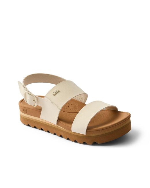 Reef Metallic Horizon Hi Buckle Platform Sandal