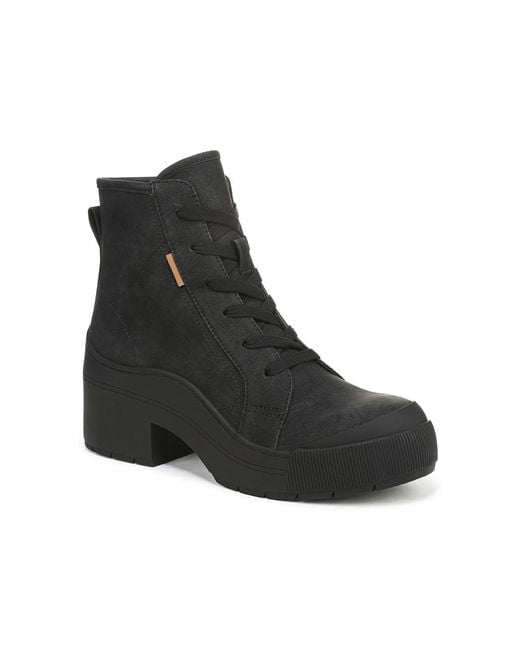 Dr. Scholls Black Time Off Up Platform Bootie