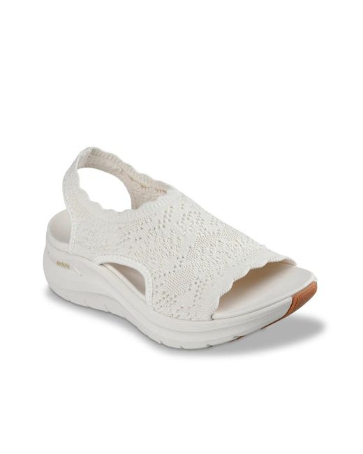 Skechers Women's White Arch Fit Flawless Choice Sandal