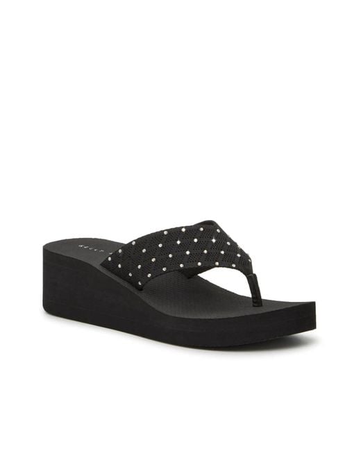 Kelly & Katie Black Talor Wedge Sandal