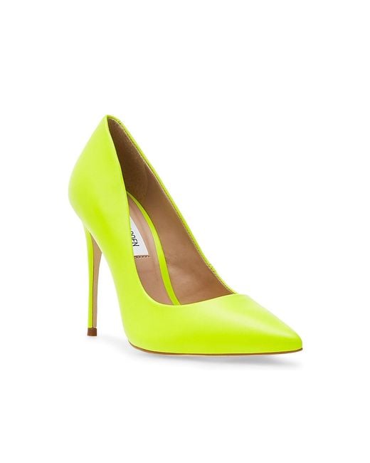 Steve Madden Yellow Daisie Neon Leather Pointed Toe Pump