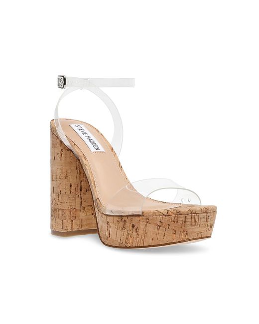 Steve Madden Lessa Satin Platform Ankle Strap Dress Sandals | Dillard's