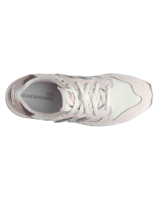 New Balance Suede 520 Sneaker in Cream/Rose Gold Metallic (Metallic) | Lyst