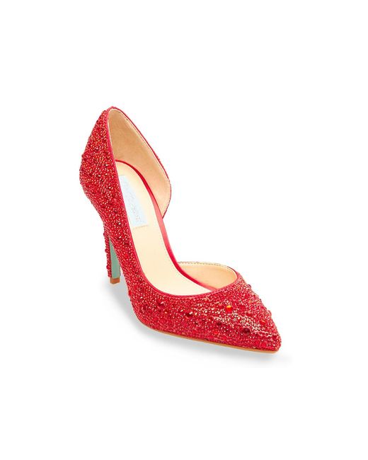 Betsey Johnson Shary Pump in Red | Lyst