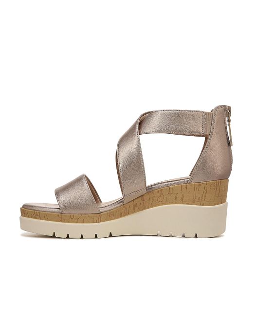 SOUL Naturalizer Goodtimes Wedge Sandal in Metallic | Lyst