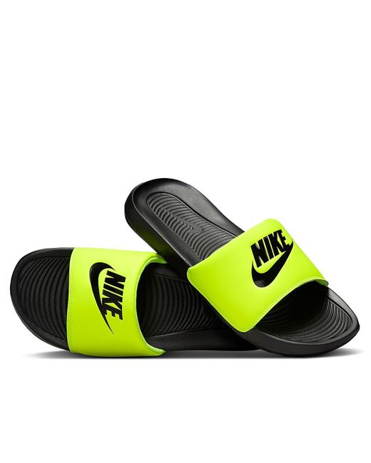 Nike Yellow Victori One Slide Sandal for men