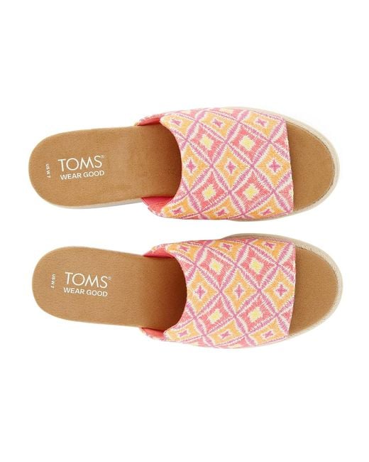 TOMS Pink Margot Wedge Sandal
