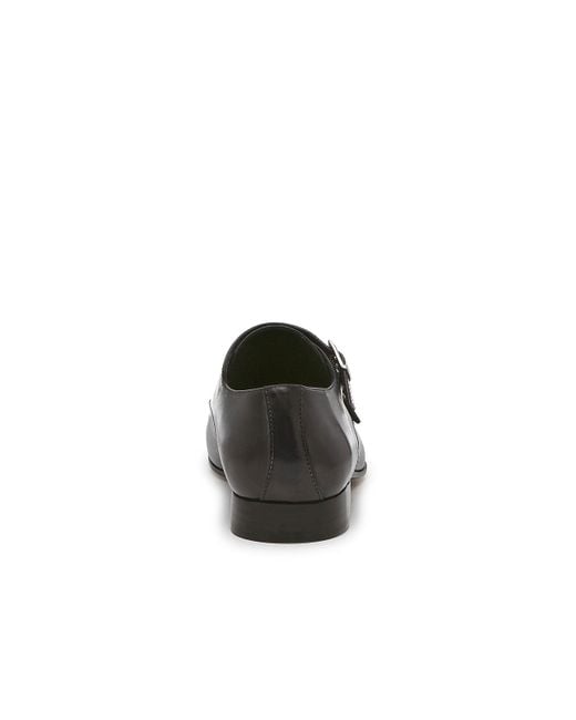 Mercanti Fiorentini Black Brushed Cap Double Monk Strap Slip-on for men