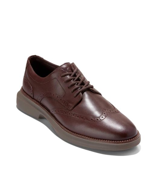 Cole Haan Men's Brown Grand Shadowlite Wingtip Oxford