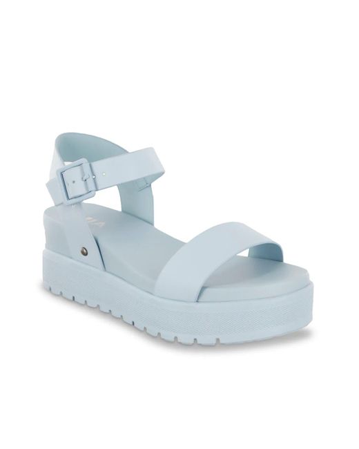 MIA Blue Kayci Platform Wedge Sandal