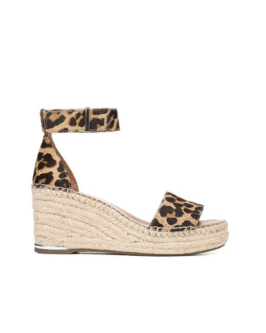 franco sarto clemens espadrille wedge sandal leopard