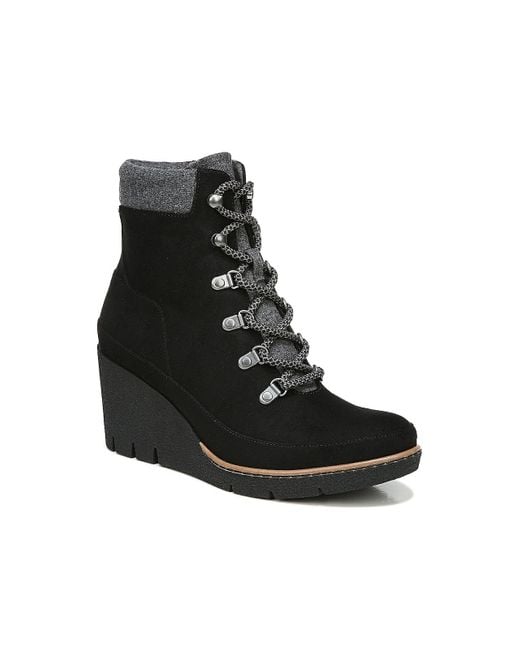 Dr. Scholls Flannel Lada Wedge Bootie 
