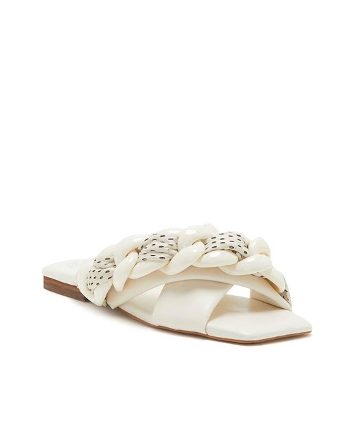 Vince Camuto Leather Azori Slide Sandal in White - Lyst