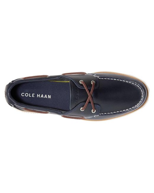 Cole Haan Blue Grandpro Windward Boat Shoe for men