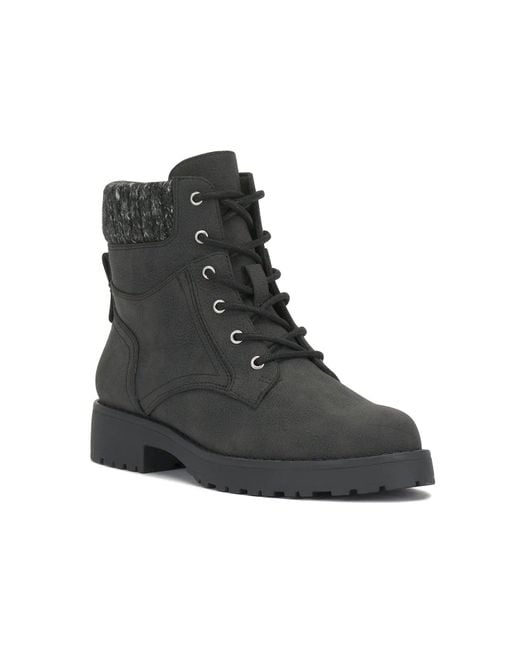Crown Vintage Black Tarrie Combat Boot