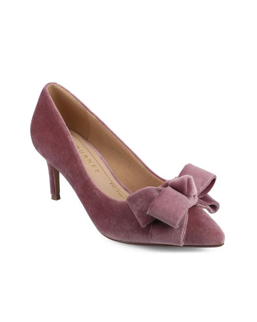 Journee Collection Purple Crystol Pump
