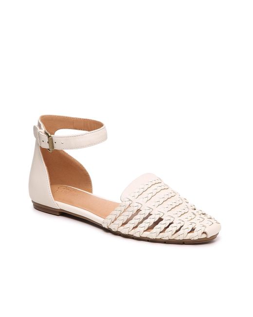 Crown Vintage Leather Moneth Sandal in White | Lyst