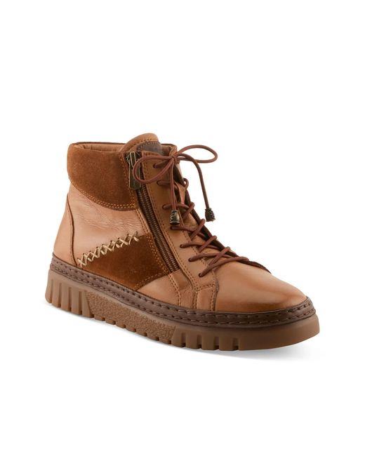 Spring Step Brown Mixmod Bootie