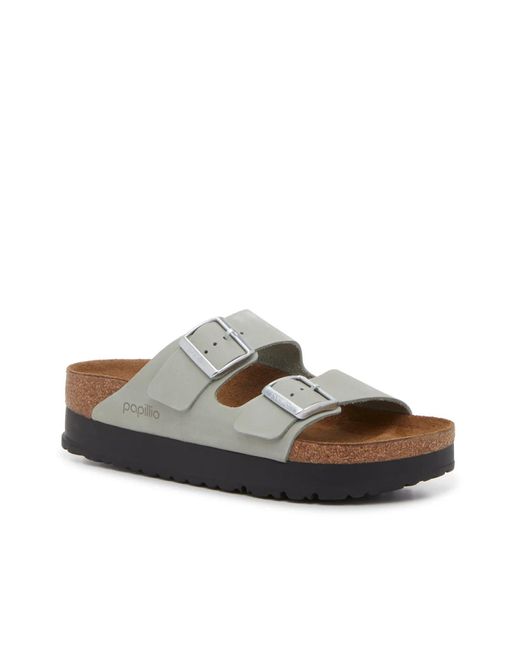 Birkenstock Green Papillio By Arizona Platform Slide Sandal