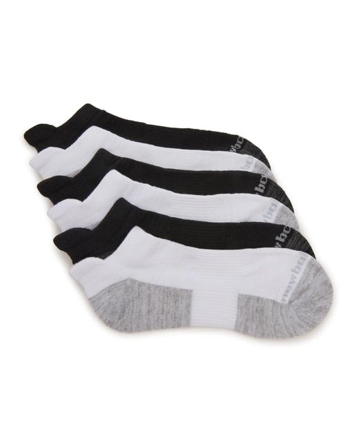 New Balance Black Cushioned Tab No Show Socks 6 Pack