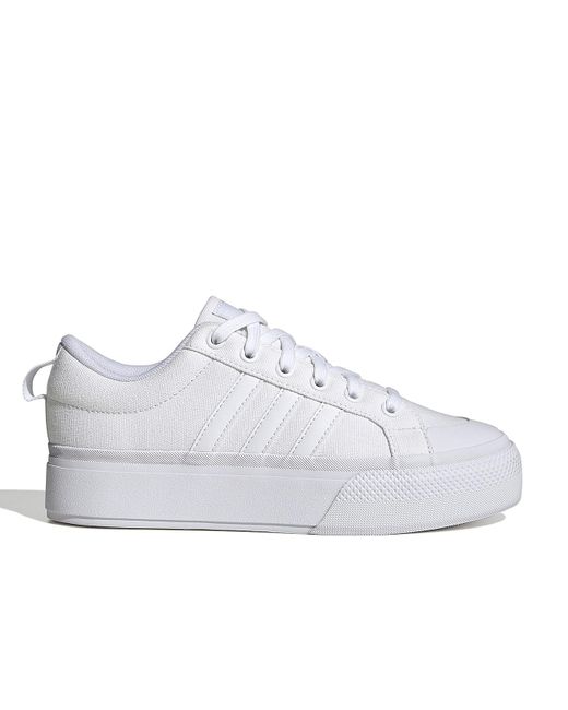 Adidas White Bravada 2.0 Platform Sneaker