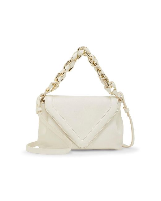 Vince Camuto Lyona Leather Crossbody Bag in White | Lyst