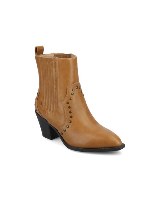 Journee Collection Black Braylee Western Bootie