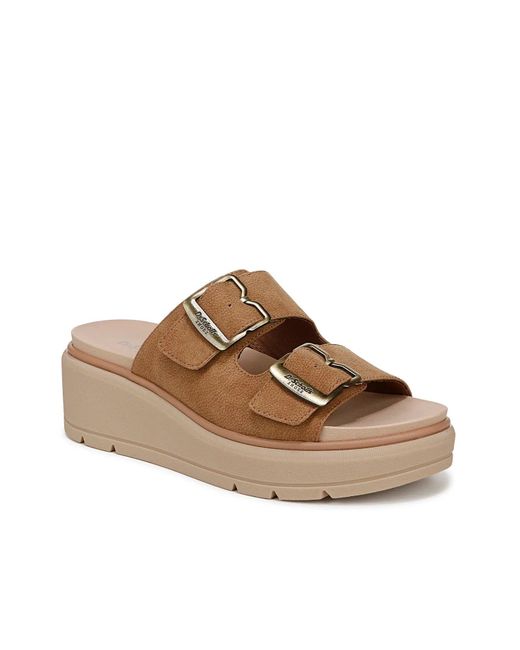 Dr. Scholls Brown Nice Day Max Og Wedge Sandal