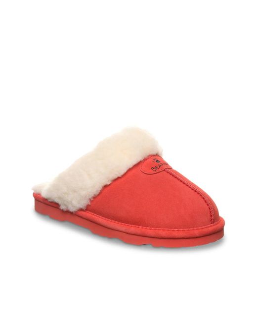 BEARPAW Women's Red Loki Ii Scuff Slipper