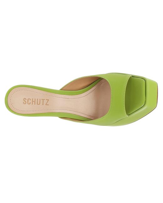 SCHUTZ SHOES Green Andrina Platform Sandal