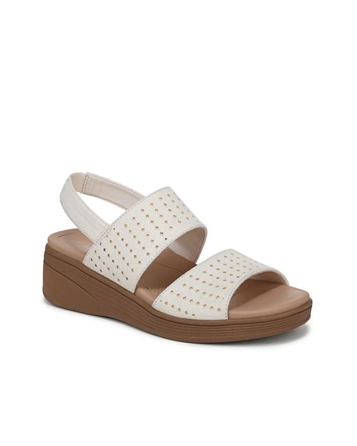 LifeStride Brown Wide Width Festive Wedge Sandal