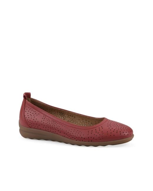 White Mountain Red Cortney Ballet Flat