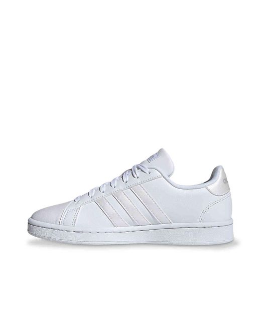 adidas Leather Grand Court Sneaker in White - Lyst