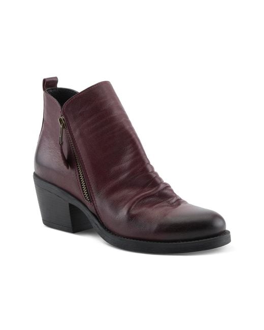 Spring Step Red Marzena Bootie