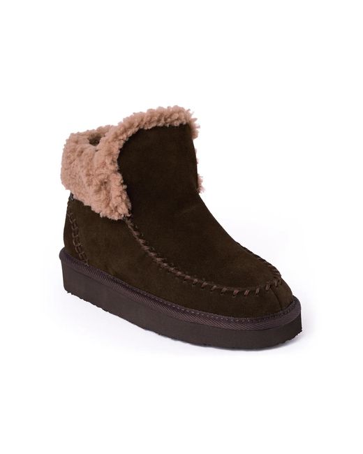 Minnetonka Brown Chandra Bootie Slipper