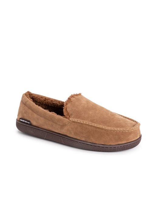Muk Luks Brown Moccasin Slipper for men