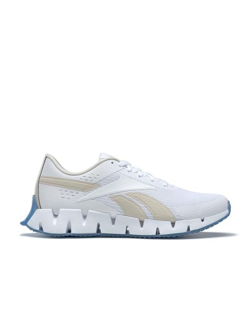 Reebok Zig Dynamica 2 Running Shoe in White/Blue/Taupe (White) for Men ...