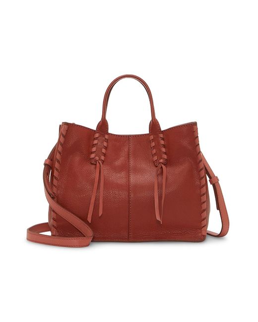 Lucky Brand Rysa Leather Satchel in Red Lyst