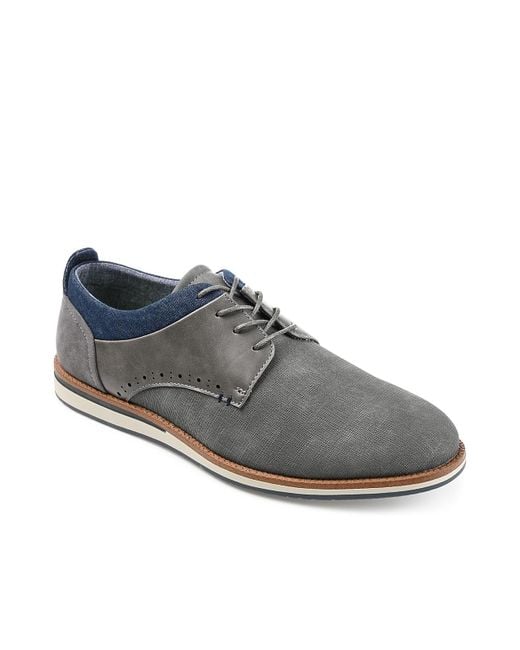 Vance Co. Leather Latrell Derby Shoe in Grey (Gray) for Men | Lyst