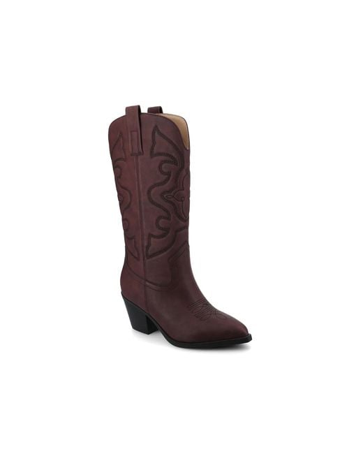 Journee Collection Black Wide Width Chantry Wide Calf Boot